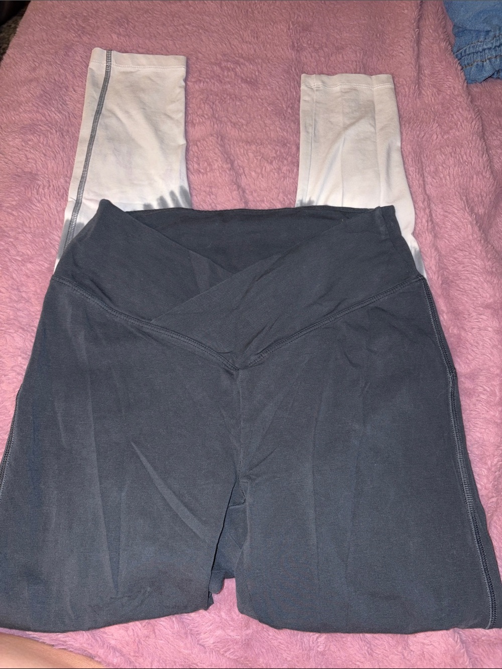 Victoria's Secret Black Leggings with White Panels